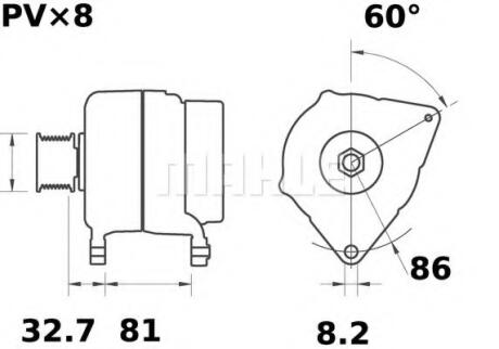Генератор MAHLE / KNECHT MG246 (фото 1)