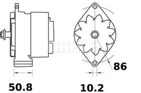 Генератор MAHLE / KNECHT MG279 (фото 1)