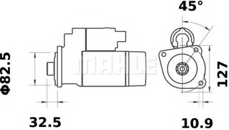Стартер MAHLE / KNECHT MS209