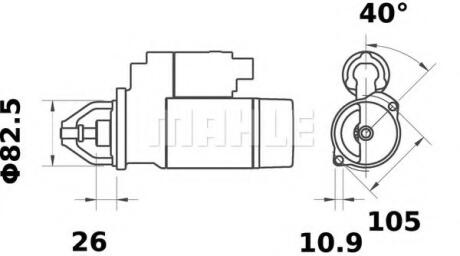 Стартер MAHLE / KNECHT MS30