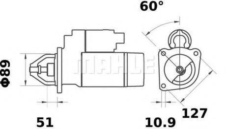 Стартер MAHLE / KNECHT MS365