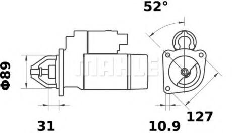 Стартер MAHLE / KNECHT MS65