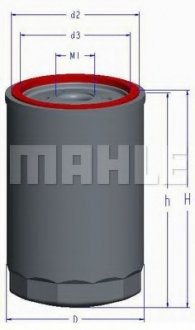 Фільтр оливи MAHLE / KNECHT OC 1 (фото 1)