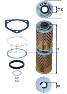 Фільтр масляний MAHLE / KNECHT OX36D