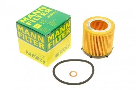 Фільтр масляний BMW 3 (F30/F31/F80)/5 (F10/F11/F18)/X1 (E84)/X3 (F25) 2.0i N20/3.0i N55 11-17 MANN HU 8002 Y