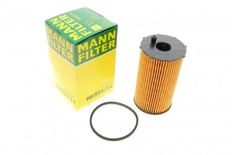 Масляный фильтр двигателя PSA 2.7 HDI 05-, LR DISCOVERY 3, 4 2.7 TD 04- HU934/1X -FILTER MANN HU 934/1 X