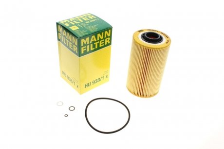 Фильтр масляный двигателя HU938/1X -FILTER MANN HU 938/1 X