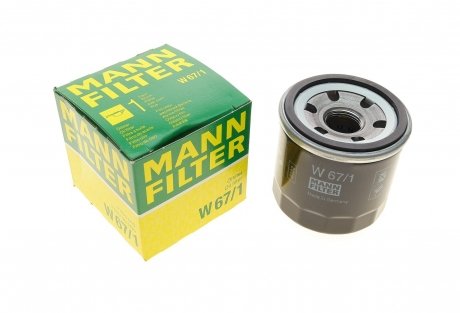 Фильтр масляный двигателя -FILTER MANN W67/1 (фото 1)