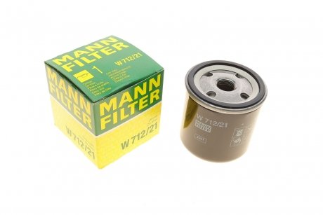 Фильтр масляный двигателя W712/21 -FILTER MANN W 712/21 (фото 1)