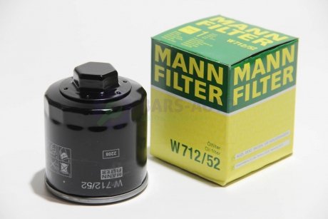 Фильтр масляный двигателя W712/52 -FILTER MANN W 712/52
