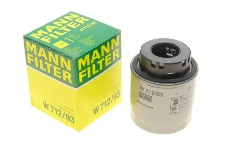 Масляный фильтр двигателя W712/93 -FILTER MANN W 712/93
