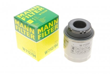 Фильтр масляный двигателя VAG 1.2-1.4 TSI 07- -FILTER MANN W712/94 (фото 1)