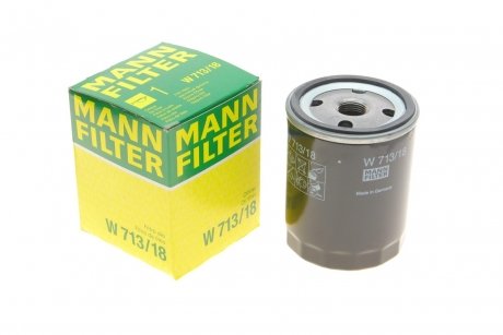 Масляный фильтр двигателя OPEL W713/18 -FILTER MANN W 713/18 (фото 1)