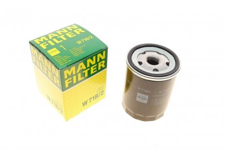 Фильтр масляный двигателя W718/2 -FILTER MANN W 718/2