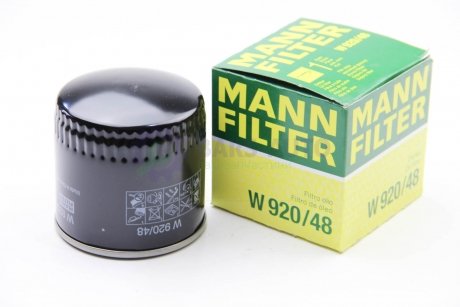 Фильтр масляный двигателя NISSAN PATHFINDER, NAVARA 2.5 dCi 05- W920/48 -FILTER MANN W 920/48