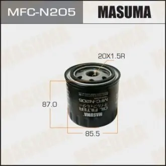 Фільтр оливи Nissan Pathfinder (10-14)/ Renault Laguna III (08-15), Scenic III (09-16) 3.0 D MASUMA MFCN205