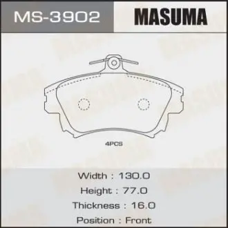 Колодка тормозная MASUMA MS3902
