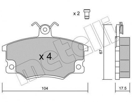 Комплект тормозных колодок (дисковых) Metelli 22-0030-1 (фото 1)
