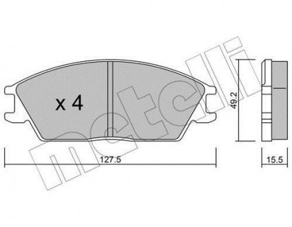 Комплект тормозных колодок (дисковых) Metelli 22-0081-0 (фото 1)