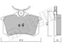 Комплект тормозных колодок (дисковых) Metelli 22-0100-0 (фото 1)