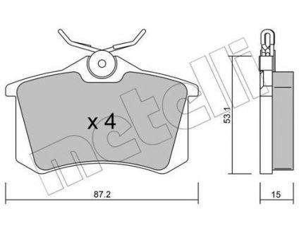 Комплект тормозных колодок (дисковых) Metelli 22-0100-0 (фото 1)