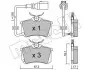 Колодки тормозные (задние) Skoda Fabia 99-/VW Caddy/Golf 03-16/Passat B5 96-05/Polo 01- (+датчик) Metelli 22-0100-4 (фото 1)
