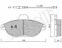 Колодки гальмівні (передні) Fiat Scudo/Peugeot Expert 96- (з датчиком) Metelli 22-0105-0 (фото 9)