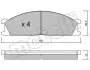 Колодки тормозные (передние) Nissan Pathfinder/Caravan 97- Metelli 22-0107-0 (фото 1)