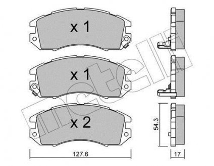 Колодки гальмівні (передні) Subaru Impreza 92-00/Legacy 89-99 Metelli 22-0135-0