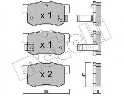 Комплект тормозных колодок (дисковых) Metelli 22-0173-0 (фото 1)