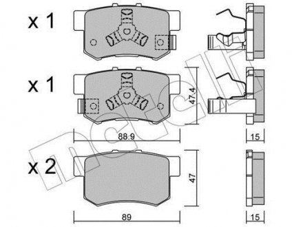 Комплект тормозных колодок (дисковых) Metelli 22-0173-1