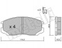 Комплект тормозных колодок (дисковых) Metelli 22-0221-1 (фото 1)