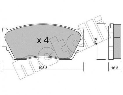 Комплект тормозных колодок (дисковых) Metelli 22-0246-0