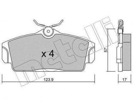 Комплект тормозных колодок (дисковых) Metelli 22-0305-0 (фото 1)