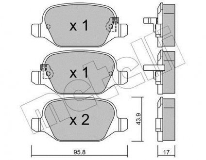Комплект тормозных колодок (дисковых) Metelli 22-0324-4