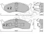 Колодки гальмівні (передні) Chrysler Neon 94-06/Voyager/Grand Voyager III/Dodge Caravan 95-01 Metelli 22-0356-0 (фото 1)