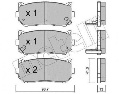 Комплект тормозных колодок (дисковых) Metelli 22-0372-0 (фото 1)