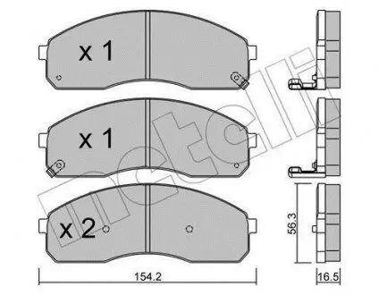 Комплект тормозных колодок (дисковых) Metelli 22-0374-0