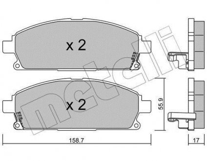 Комплект тормозных колодок (дисковых) Metelli 22-0406-1