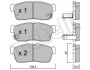 Колодки тормозные (передние) Chevrolet Cruze 00-08/Subaru Justy 07-/Suzuki Ignis 00-/Nissan Pixo 09- Metelli 22-0415-0 (фото 1)