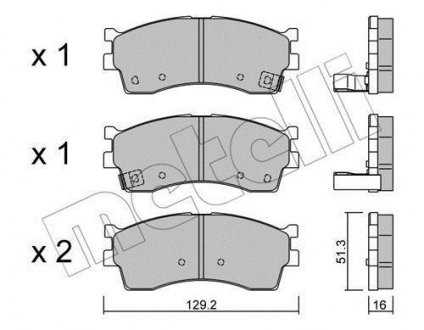 Комплект тормозных колодок (дисковых) Metelli 22-0512-0 (фото 1)