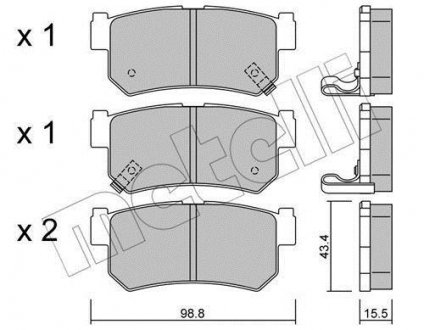 Комплект тормозных колодок (дисковых) Metelli 22-0519-0