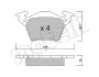 Комплект тормозных колодок (дисковых) Metelli 22-0574-0 (фото 7)