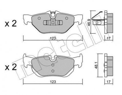 Комплект тормозных колодок (дисковых) Metelli 22-0642-0