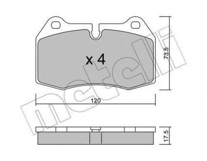 Комплект тормозных колодок (дисковых) Metelli 22-0645-0 (фото 1)