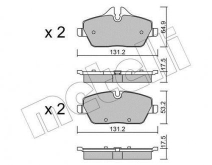 Комплект тормозных колодок (дисковых) Metelli 22-0664-0