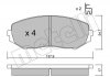 Комплект тормозных колодок (дисковых) Metelli 22-0766-0 (фото 2)