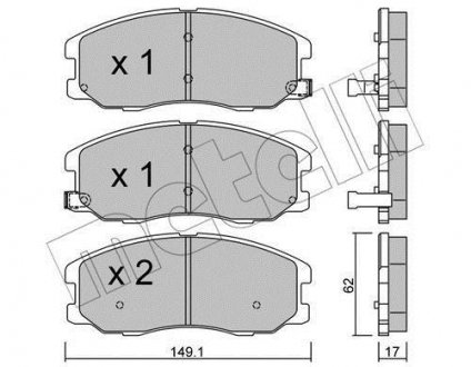 Комплект тормозных колодок (дисковых) Metelli 22-0778-0 (фото 1)