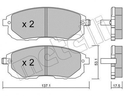 Комплект тормозных колодок (дисковых) Metelli 22-0876-1 (фото 1)