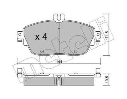 Комплект тормозных колодок (дисковых) Metelli 22-0965-0